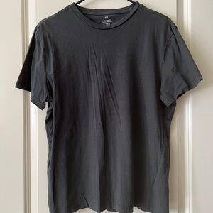 H&M Black Short Sleeve Crewneck Tee - Minimalist Men's Shirt